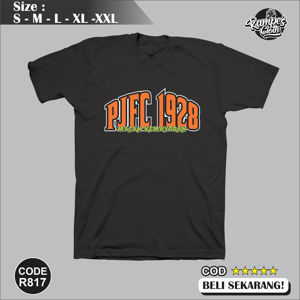 Kaos Distro PJFC 1928 - Kaos Persija - Kaos PJFC Cotton Combed 30s Premium R817