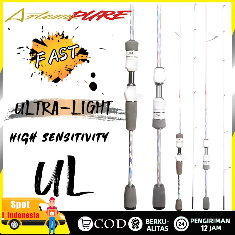 READY STOCK ArtemisPure Joran Pancing UL Spinning Rod 1.5-1.98m Carbon Ceramic Guide Solid Tip COD