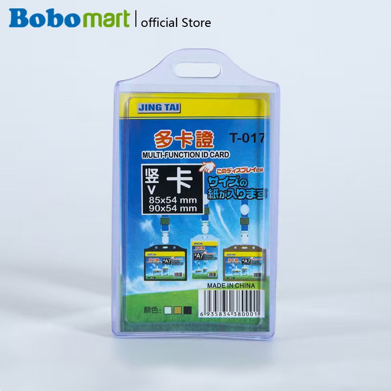 

BOBOMART 1 PCS T017V ID CARD CASE NAME CARD ID CARD TRANSPARANT 2 SISI ID CARD MURAH