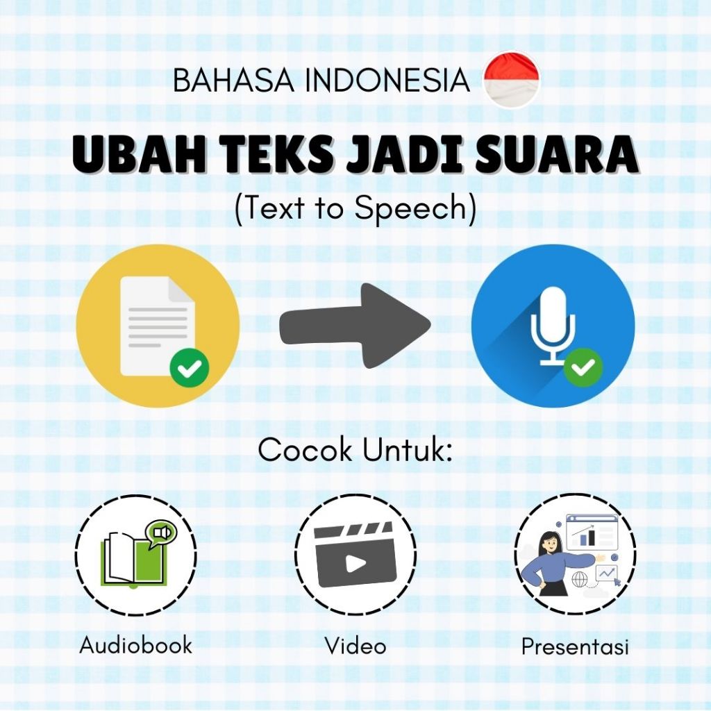 Jasa Ubah Teks Jadi Suara (Bahasa Indonesia) - Text to Speech