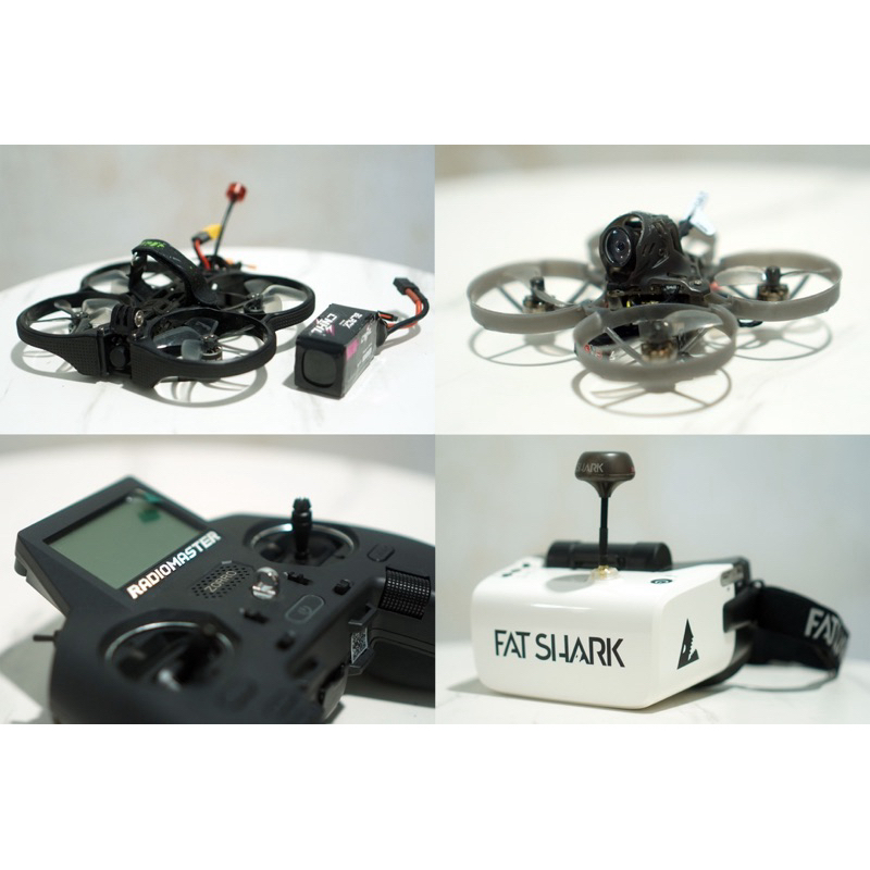 Paket Rtf Drone Fpv Second, reptile could v2, radiomaster zorro, fat shark scout, mobulla 7 hd