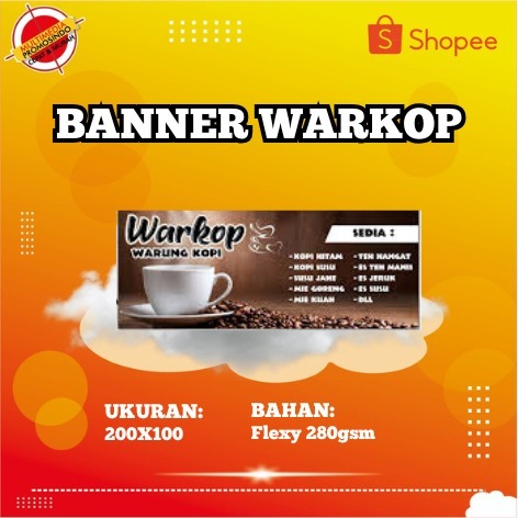 Spanduk Banner Es Kopi/ Banner Es Kopi/ Spanduk Custom/ Free Desain