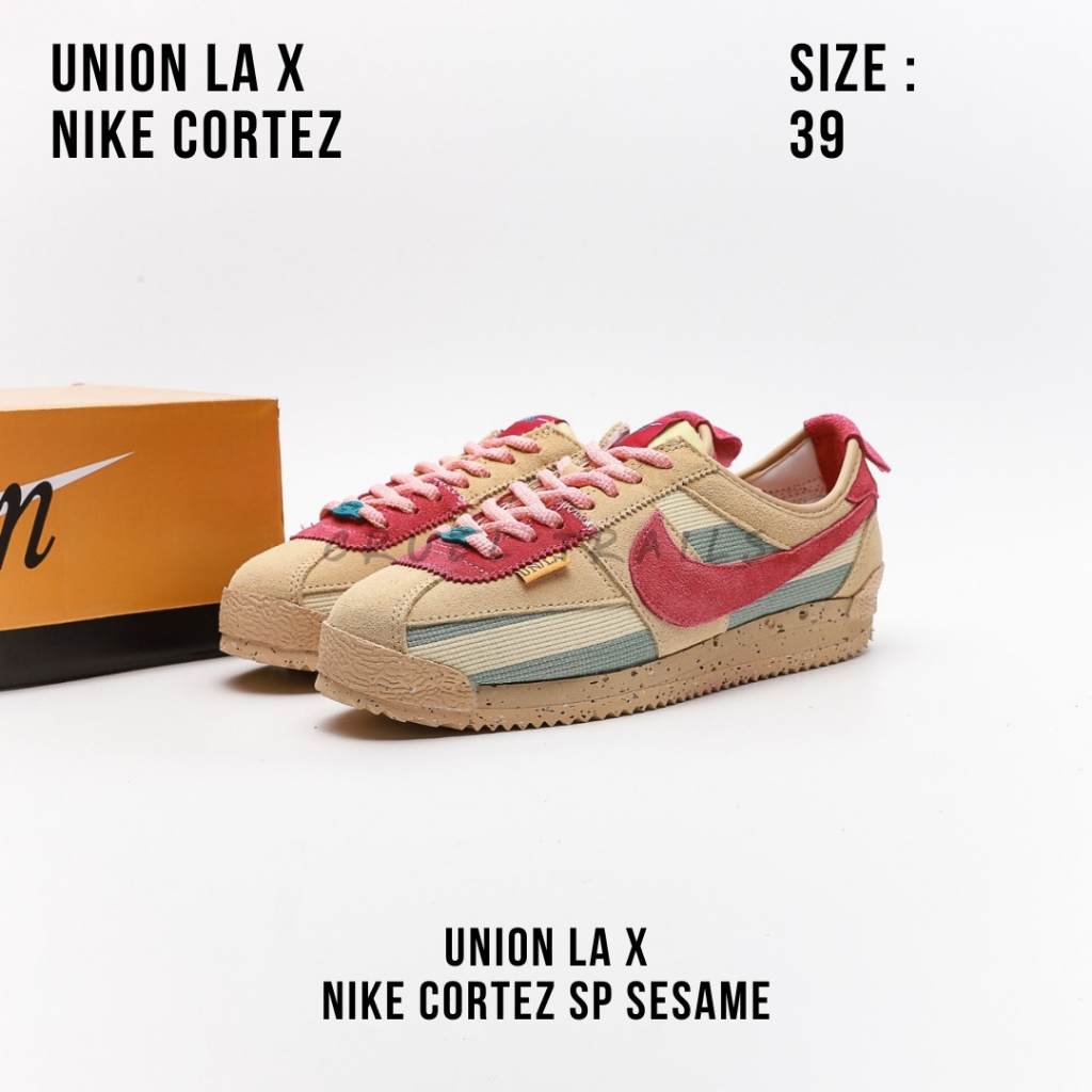 READY STOCK SIZE 39 - Union LA x Nike Cortez SP Sesame BNIB ORIGINAL MATERIAL