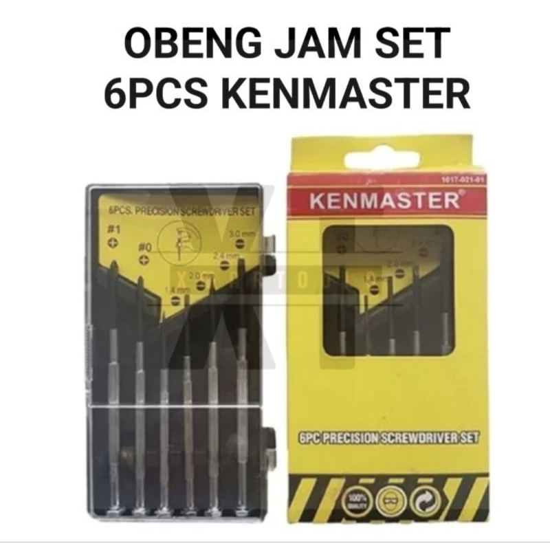 KENMASTER Obeng Set Jam Kecil 6 Pcs