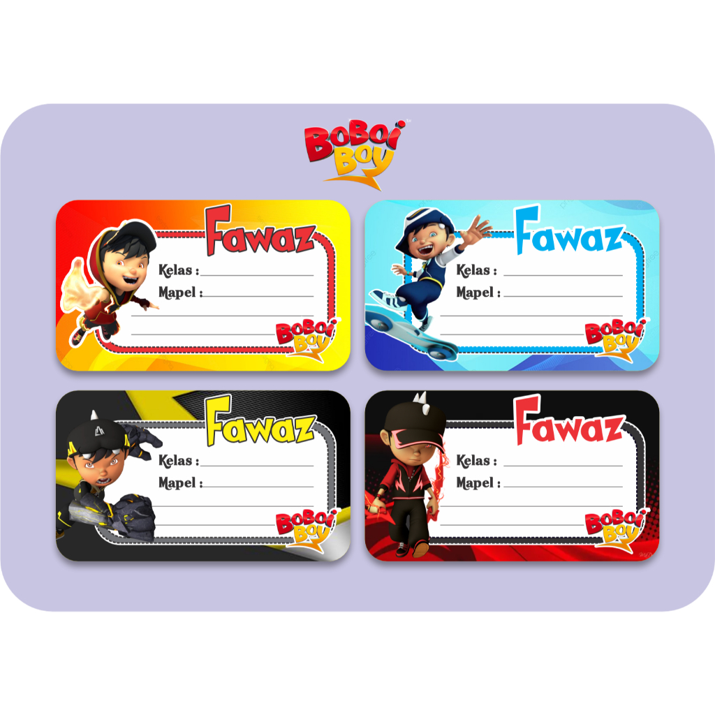

Label Mapel Krakter Anime isi 20