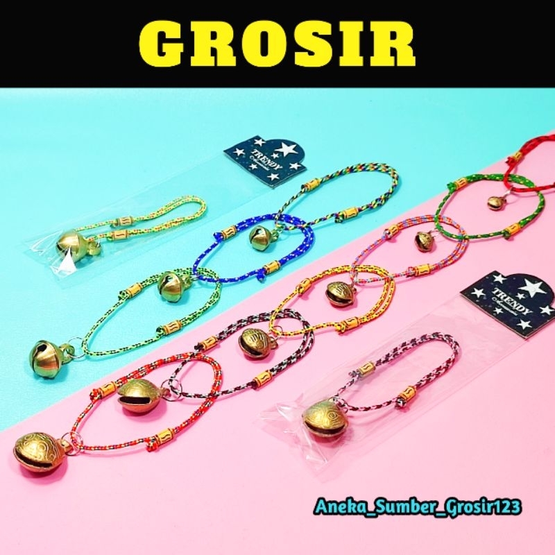 Kalung kucing lonceng kuningan tali perusik kalung hewan krincingan kuningan