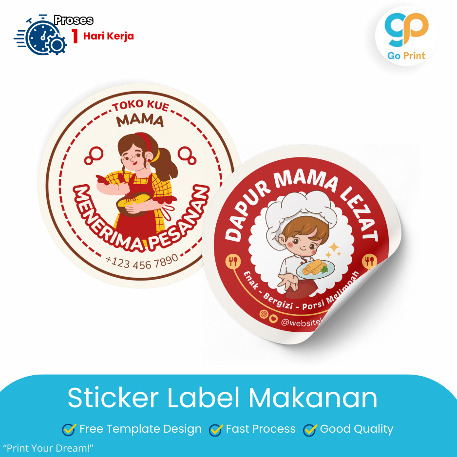 

Sticker Custom Chromo / St.hvs (Cetak + Cut). Model Bulat, Persegi & Sesuai Pola (Custom)