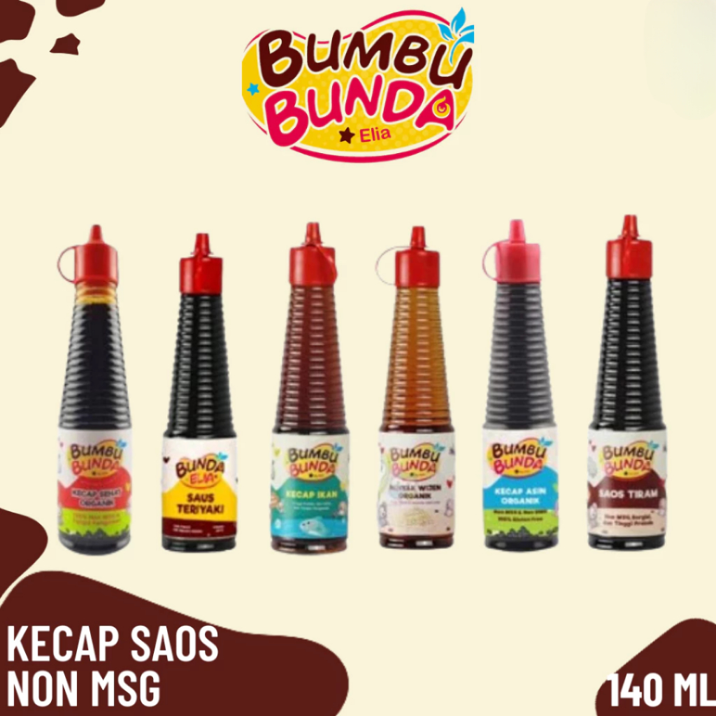 

Bumbu Bunda Elia Kecap Saus Non MSG - Kecap Saus MPASI