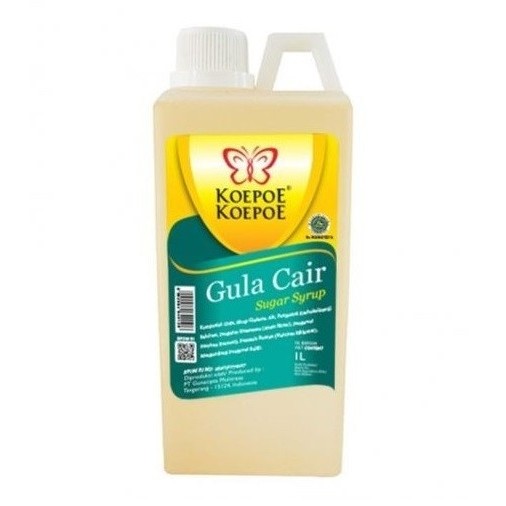 

gula cair sirup sugar fruktos fructose kupu koepoe 1 liter