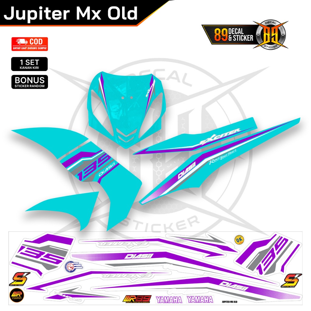 Striping Jupiter Mx OLd Sticker Transparan Garis Polet Lis Bening Bahan Transparan Jupiter Mx Old