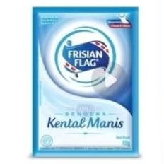 

susu kental manis bendera/frisian flag 38g putih/full cream