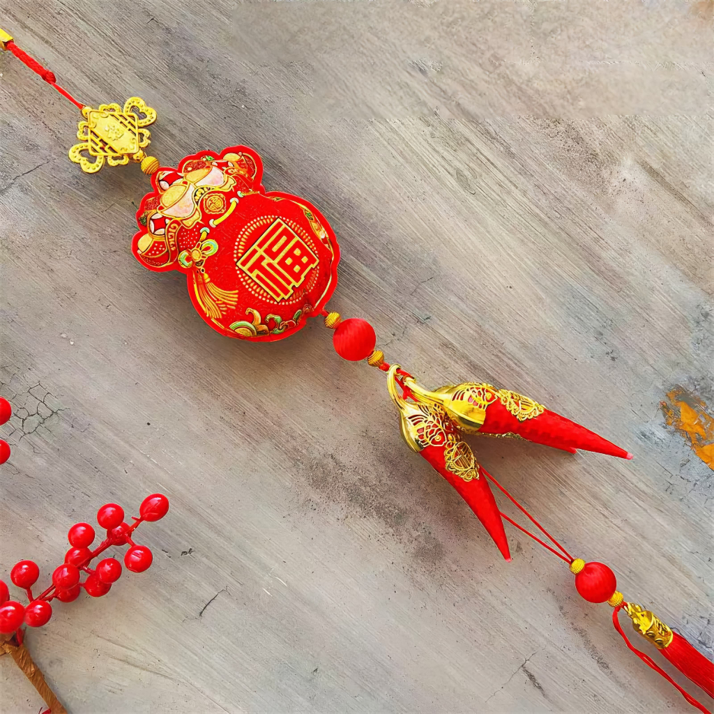 Gantungan ikan kantong uang duit yenpao dekorasi dan hiasan Imlek Sincia Chinese New Year CNY dashbo