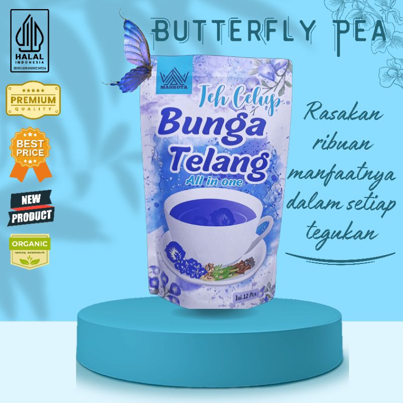 

Bunga Telang Mahkota. Teh Celup Bunga Telang All in one. Semua Varian Rasa Dalam Satu Kemasan. Isi 12pcs