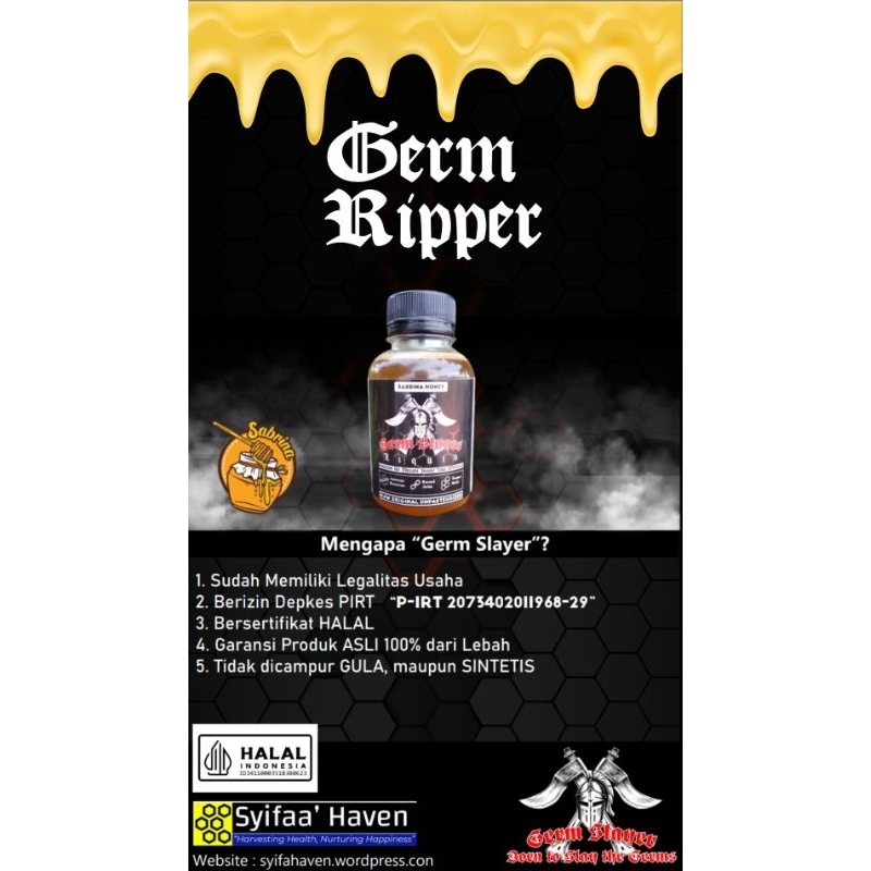 

Sabrina "Germ Ripper" Liquid_Cairan Pembasmi Kuman Madu Asli Murni Raw Natural Anti Kuman Bakteri