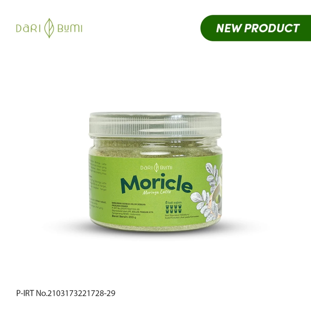 

[Official][Dari Bumi][Surabaya] Bubuk Daun Kelor Latte Moricle Moringa Latte Minuman 200 Gram