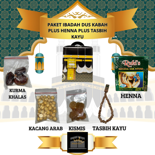 

oleh-oleh haji dan umroh paket ibadah tasbih kayu plus henna