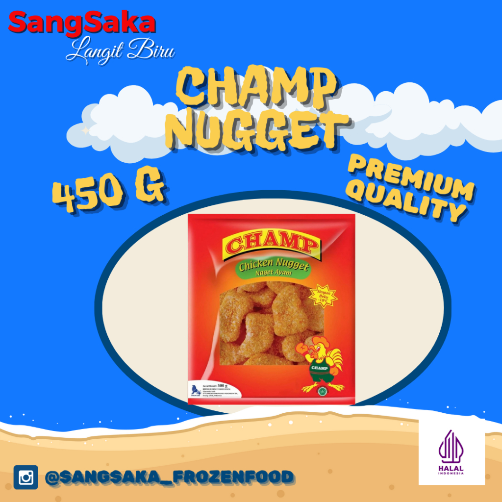 

CHICKEN NUGGET CHAMP KOMBINASI BERAT 450 GRAM