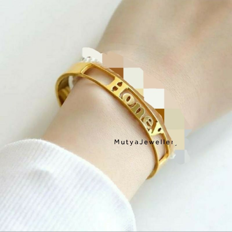 Gelang Bangle Costum Nama / Gelang Bangle Dewasa / Gelang Bangle Anak