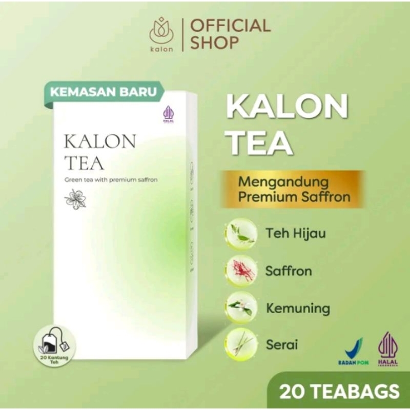 

kalon teh Hijau premium saffron Greentea Air Minuman