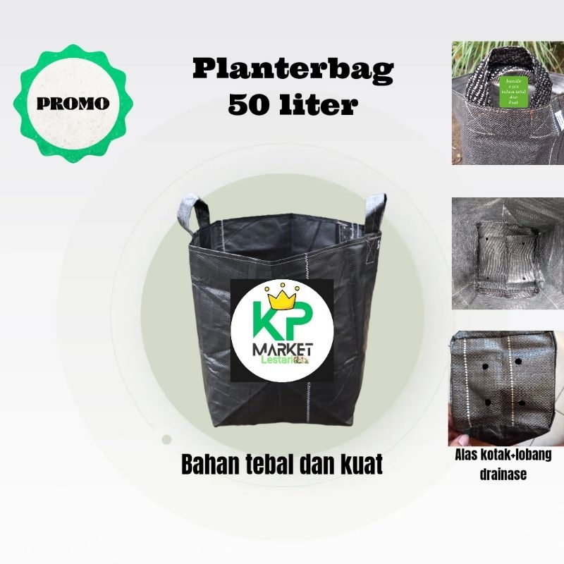 Planter Bag 50 Liter HITAM pot tanaman