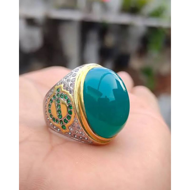 batu akik bacan ring perak