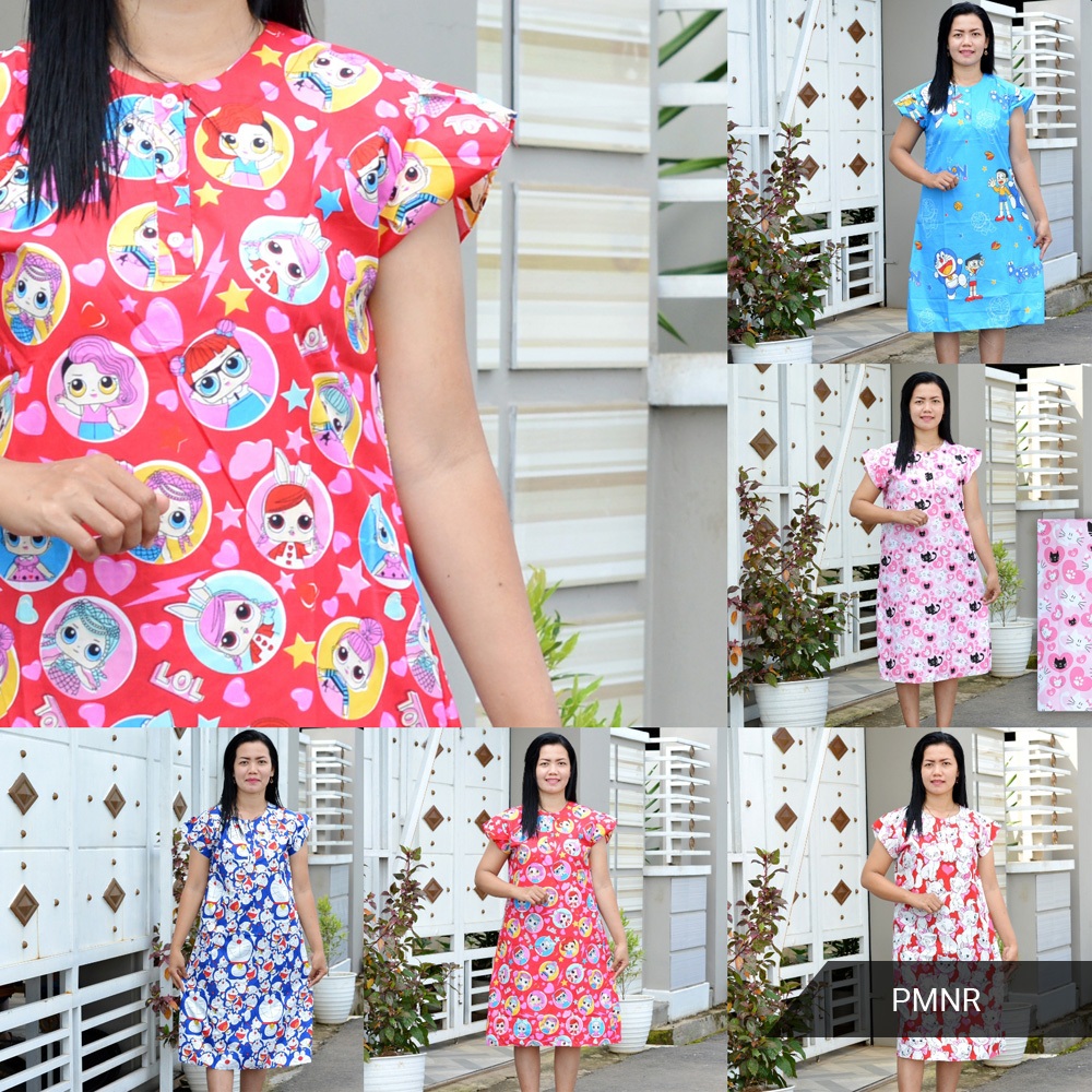 ZAFIT.ID GRUPPMNR2 size M L daster wanita cewek poly karakter piyama baju tidur daster PMNR kedungwu