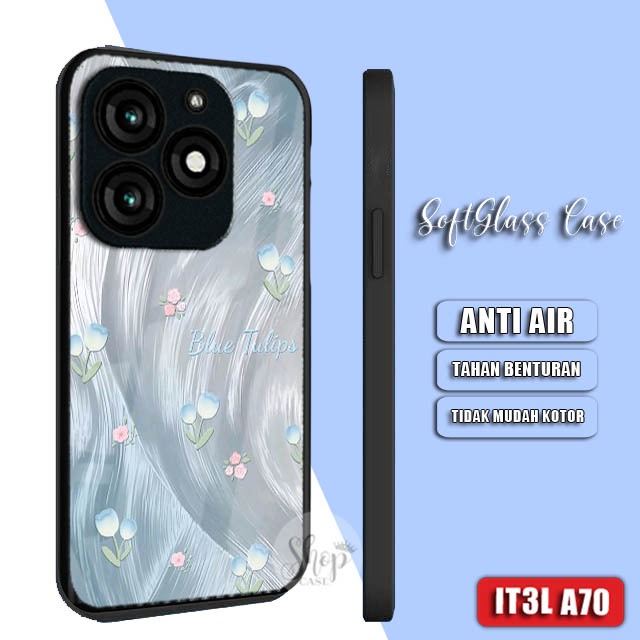 [KC04] Softcase Glass Motif Cute Panda Itel A70 case glossy Itel A70 Case Itel A70 case Itel A70 kes