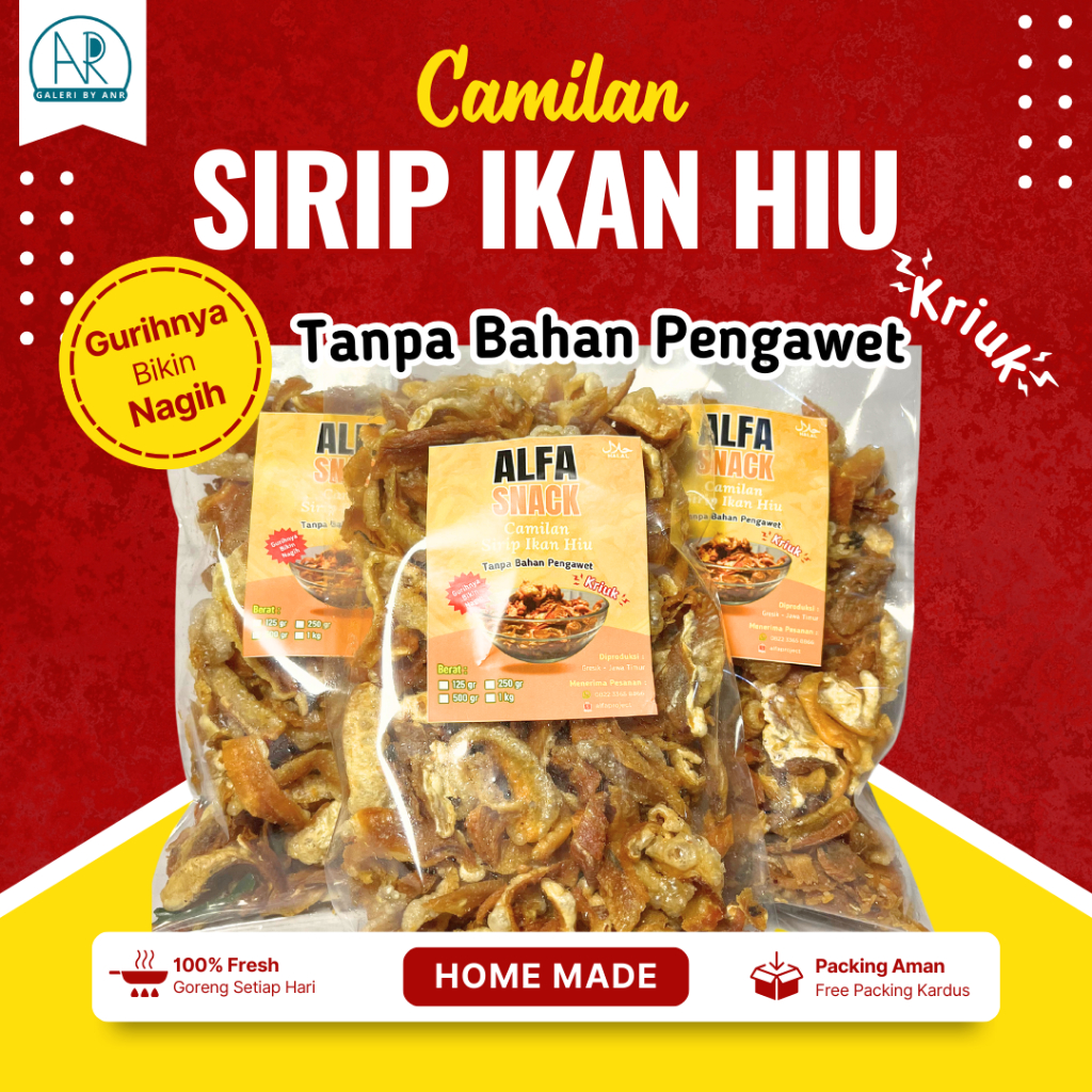 

Camilan Sirip Ikan Hiu Home Made halal renyah viral Camilan lebaran toples makanan ringan camilan renyah gurih umkm free ongkir packing kardus hisit hiu camilan krupuk kerupuk rambak keripik kripik tripang ceker usus ayam enak lezat gurih