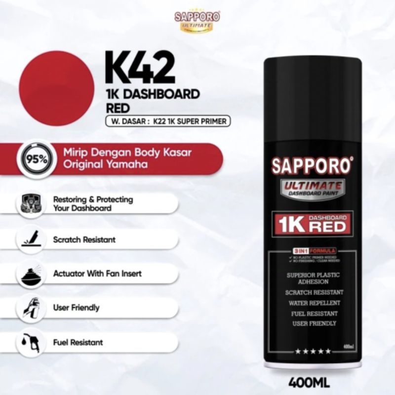 Sapporo Ultimate K42 1K Dashboard Red / Cat Semprot Aerosol