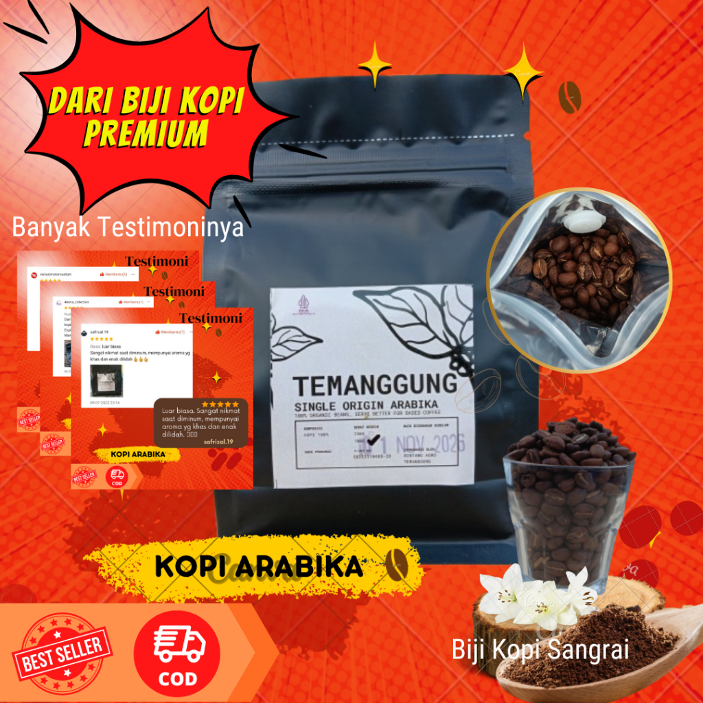 

Arabika Fullwash Temanggung Biji Sangrai Premium Fresh Roasted 100 gram