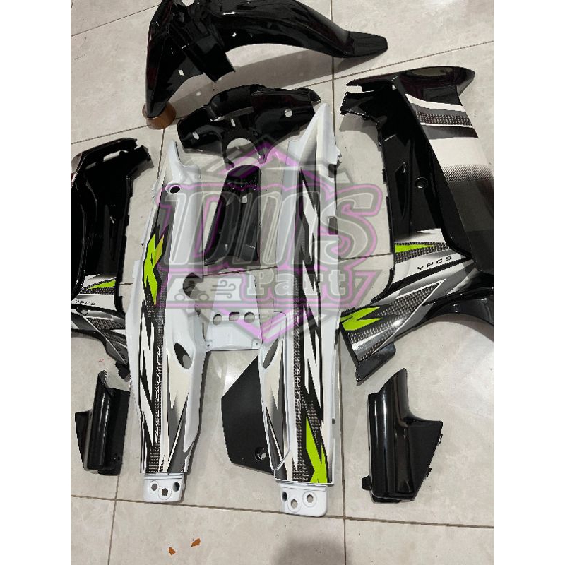 Cover Body Halus Fullset Yamaha Fiz R FizR Hitam Putih 2004 Stabilo