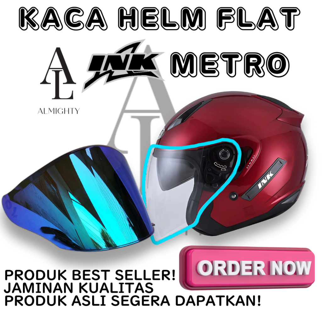 Kaca helm INK METRO visor helmet FLAT venom TM02 INK helmet