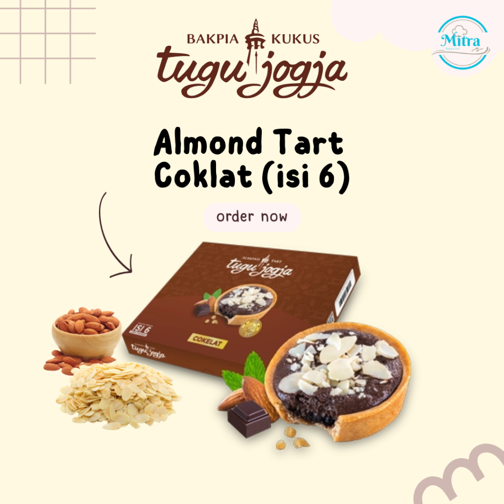 

Almond Tart Tugu Jogja isi 6 - Oleh Oleh Khas Jogja