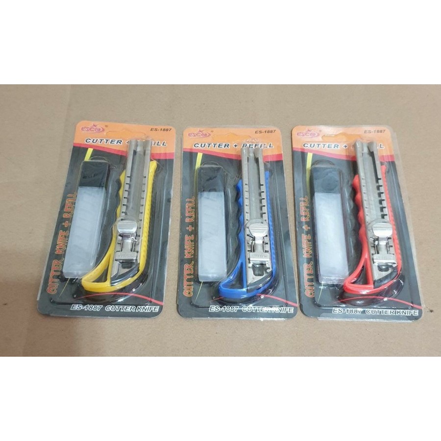 

GTI - Cutter ESCO Free Refill Set ES-1887 - Pisau Kater Pemotong Kertas Serbaguna Paper Knife