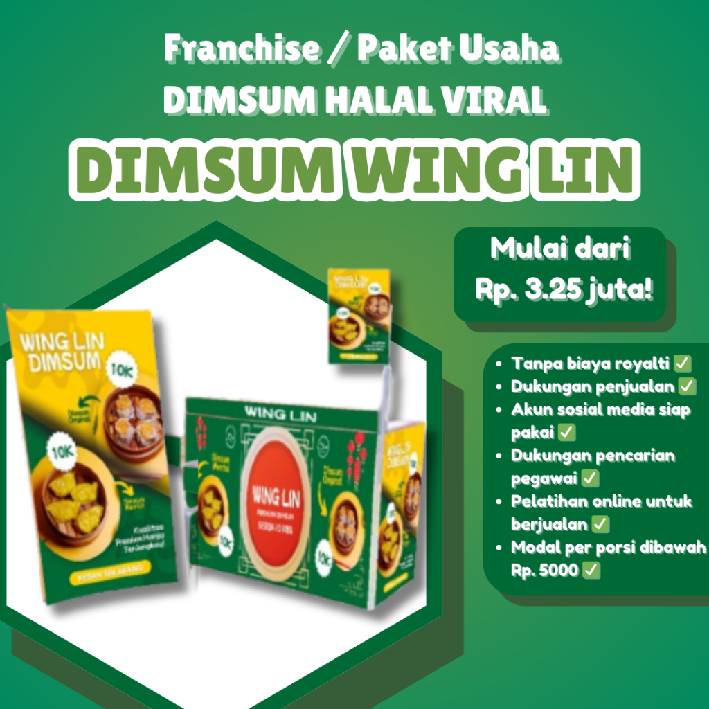 

Franchise/Paket Usaha/Kemitraan Makanan Dimsum Wing Lin