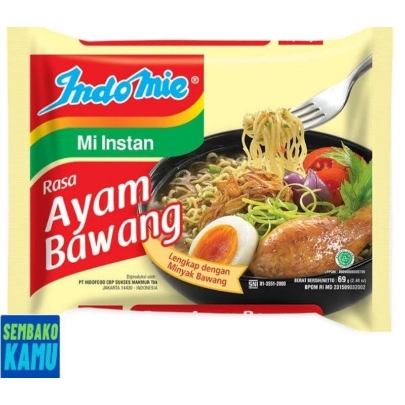 

Indomie Mie Kuah Ayam Bawang 69 Gr
