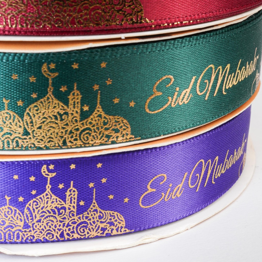

1 Yard - 1.9 cm | Pita Idul Fitri Eid Mubarak | Pita Hampers Lebaran