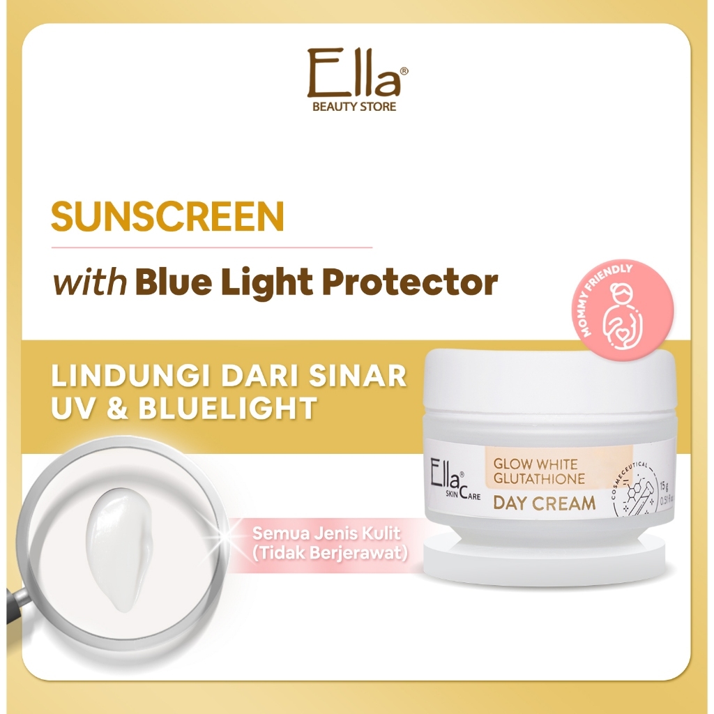 Ella Skincare  GLOW WHITE GLUTATHIONE DAY CREAM - Krim pagi dan siang, melindungi dari sinar matahar