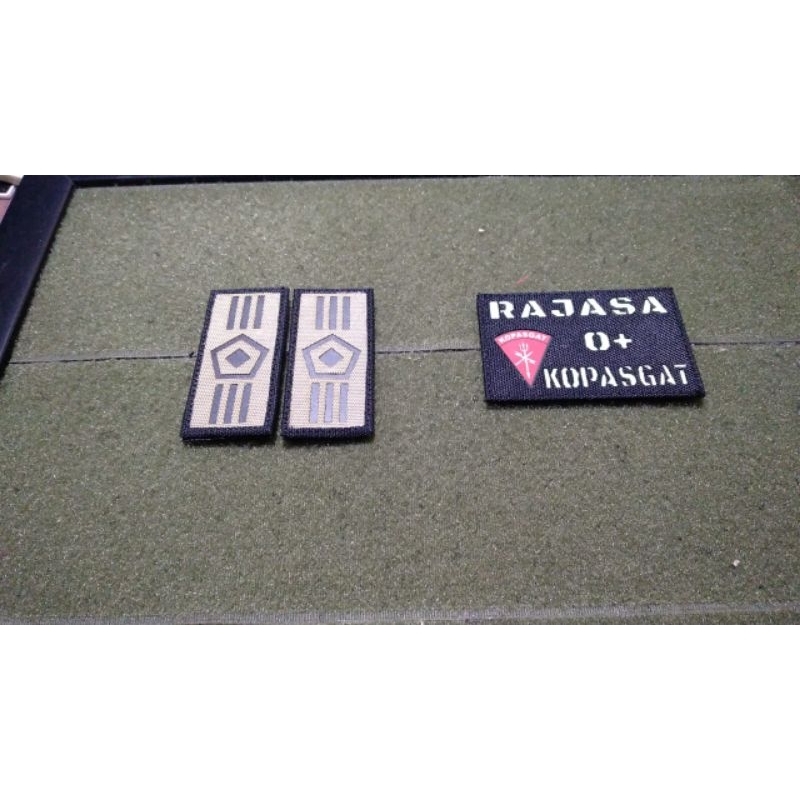 patch laser custom nama nametag ID pdl tactical taktis pangkat army style police