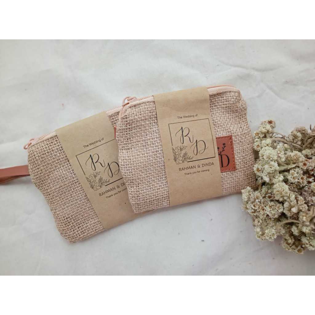 SOUVENIR PERNIKAHAN - SOUVENIR POUCH - SOUVENIR POUCH GONI - POUCH GONI - SOUVENIR POUCH RUSTIC