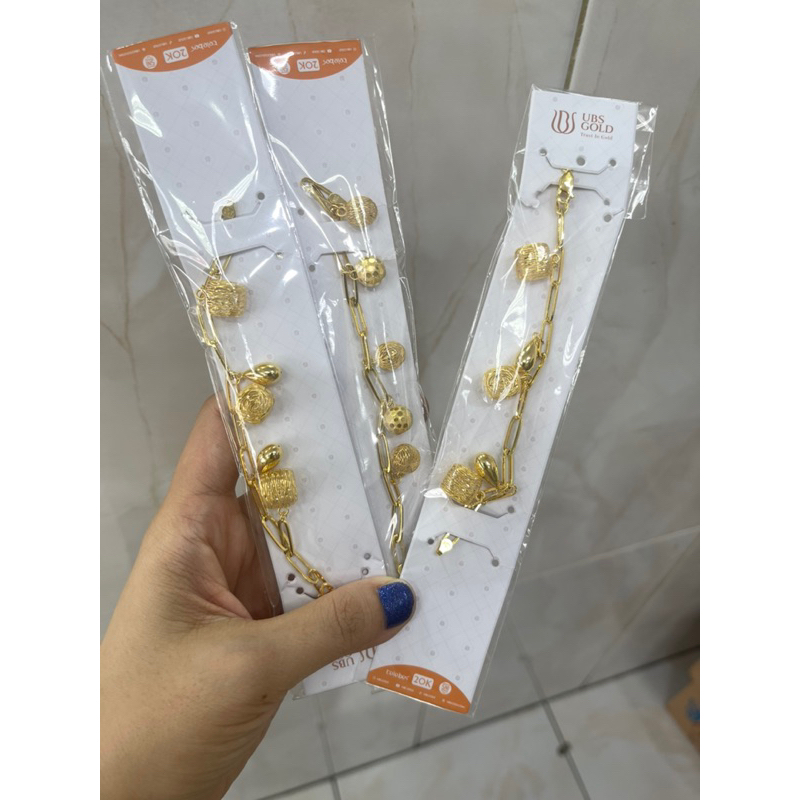 gelang emas asli model fancy per terbaru produksi ubs emas asli kadar 875/20 karat