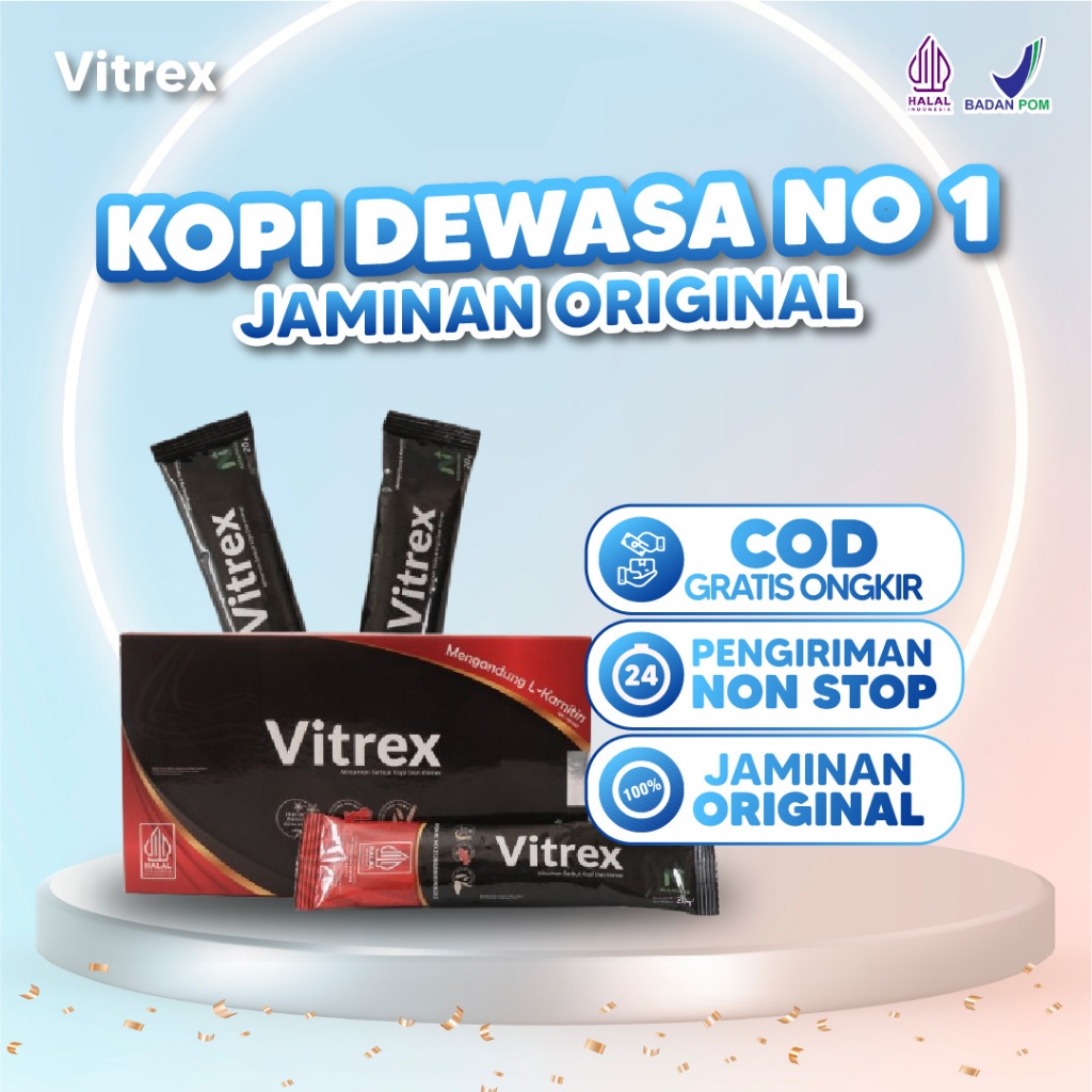 

Vitrex Kopi Penambah Stamina Pria Dewasa Terlaris Isi 5 Sachet