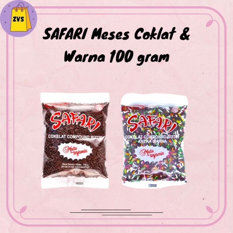 

Safari Meses Coklat & Warna 100 gram / Safari Meses Coklat 100gr / Safari Messs Warna 100gr / Meses Coklat Safari 100gr / Meses Warna Safari 100gr / Meses Coklat & Warna Safari L'agie 100gr