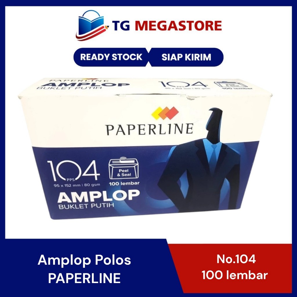 

Amplop Paperline Polos Buklet Putih Tanggung ( No.104 ) - 100 lbr