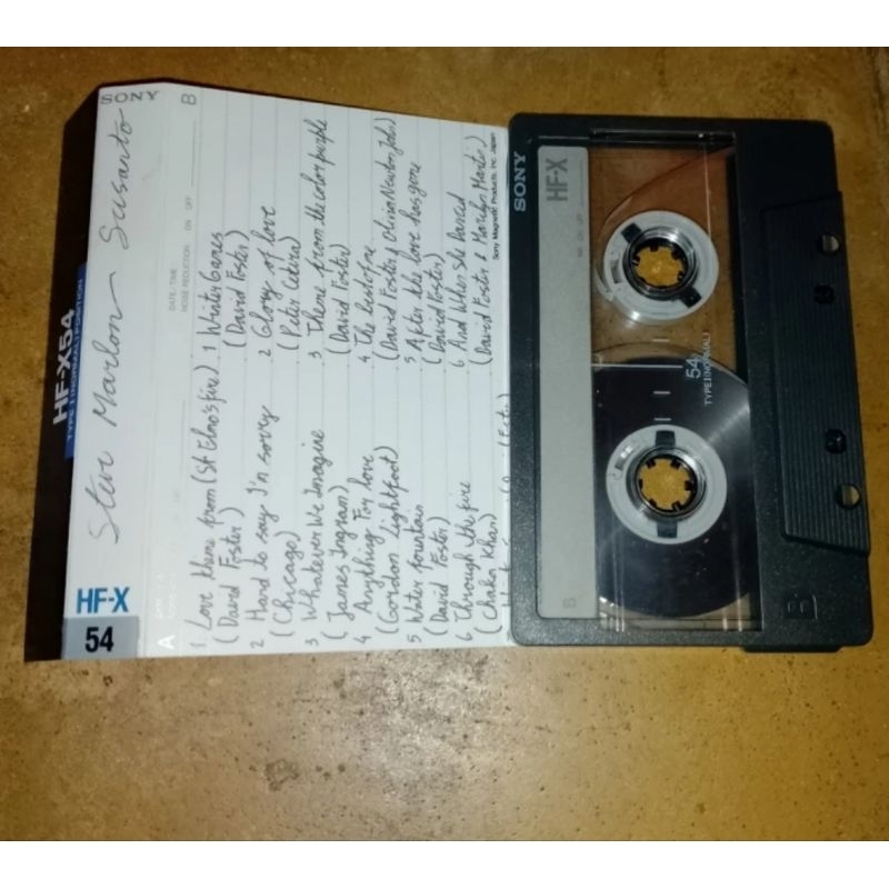 Kaset pita:Sony hf- x54 (buat rekam lagi)