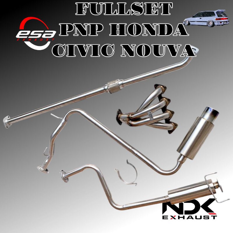KNALPOT MOBIL FULLSYSTEM PNP NDK EXHAUST HONDA CIVIC NOUVA KNALPOT RACING MOBIL FULLSISTEM