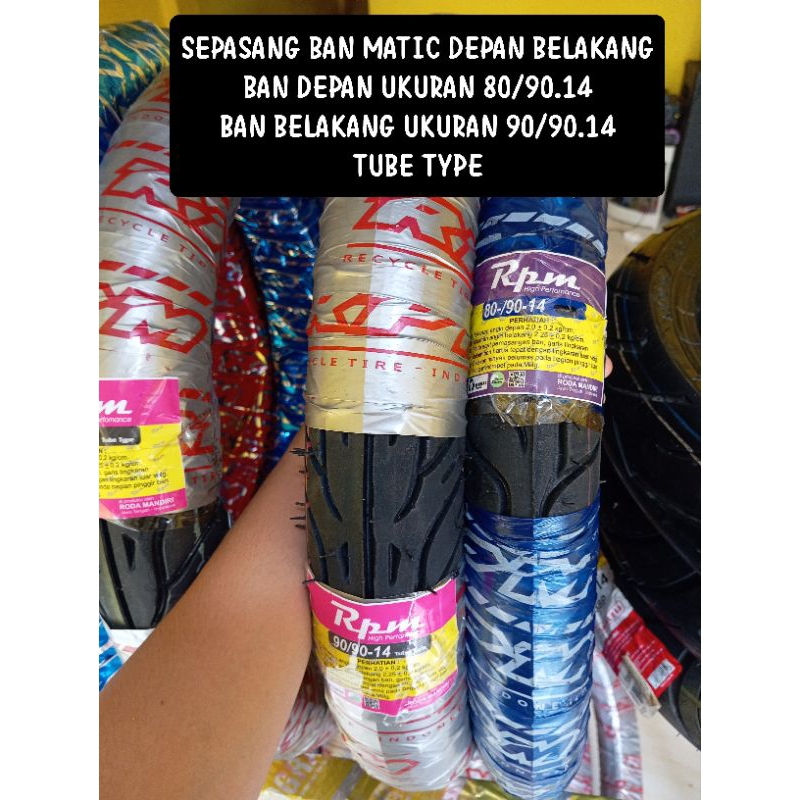 PAKET BAN DEPAN BELAKANG MATIC NON TUBELESS