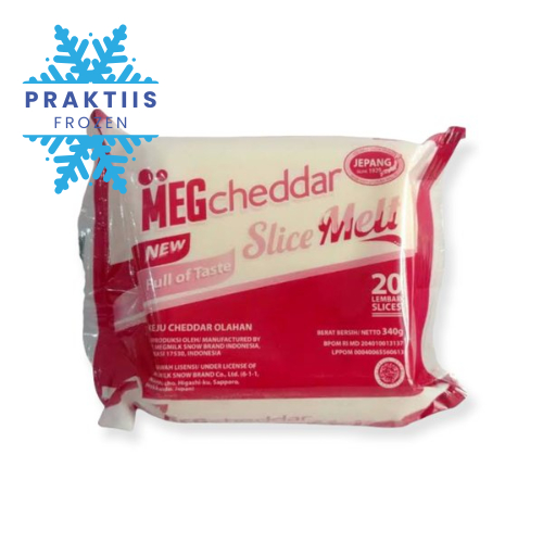 

MEG CHEDDAR SLICE MELT 320GR ISI 20PCS/KEJU SLICE MELT