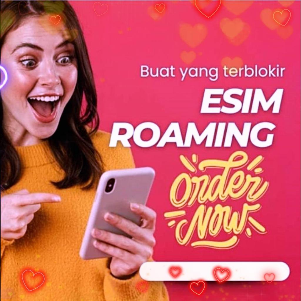 Esim Roaming Telkomsel 1 gb 7 Hari ( support imei inter )