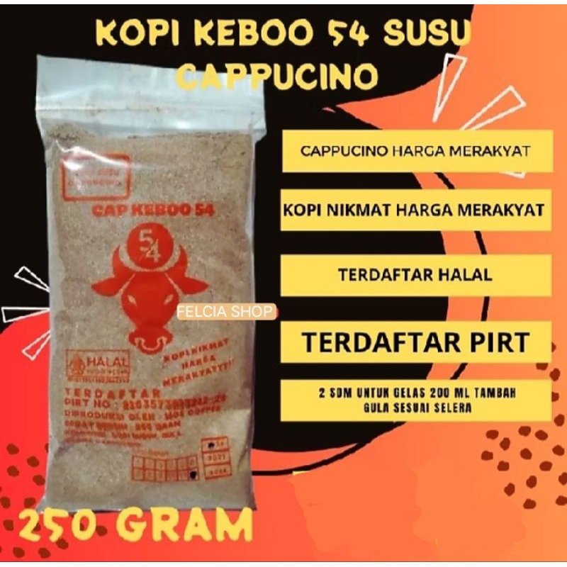 

Kopi susu cappucino bubuk cap keboo 54